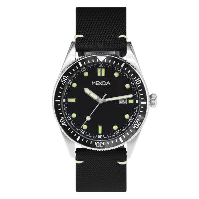 China High Quality Custom Day/Date Mexda Brand Logo Domed Watches Diver Luminous Reloj Crystal Vintage Dive Watch For Men for sale