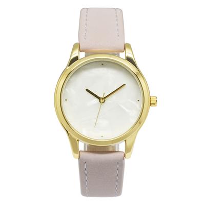 China Mexda Brand Fashion Style Japan Quartz Movement Non-Specific Pink Leather Strap 3atm Dress Women Wristwatches Pearl Watches OE for sale