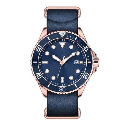 China Mexda Brand Day/Date High Quality Stainless Steel Case Black Sand Blown Dial Automatic Movement Dress Mens Watches Without Battery for sale