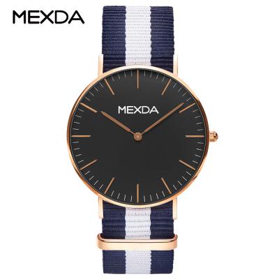 China Custom Stainless Steel Case Water Resistant Atmosphere Brand Fashion Nylon Sport Ultra Thin 5 Non-specific Nylon Logo Minimalist Watch For Women for sale