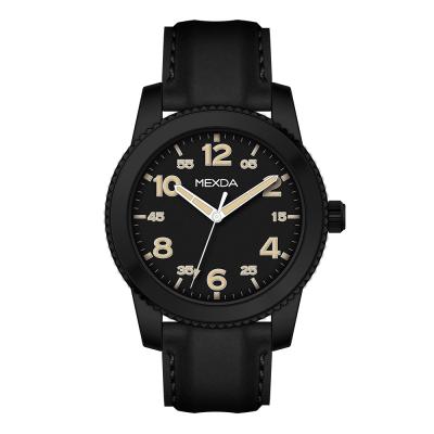 China High quality customizable water resistant mexda brand stainless steel case silicone strap watch for men for sale