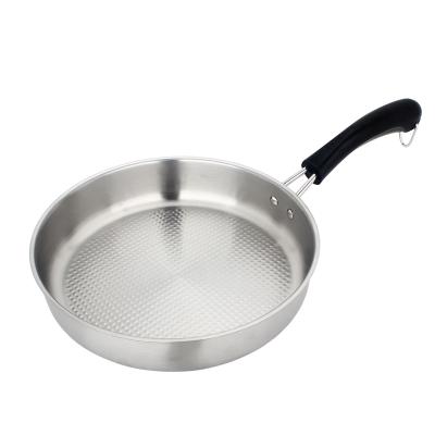 China Sustainable Stainless Steel Pan Round Frying Pan Frying Pan Set for sale