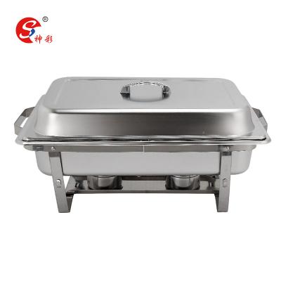 China 1/2/3 Sections Stainless Steel Chafing Dish Full Size Beetle Plate Beffet Set Buffet Supply Warmer Tray Alcohol Furnace And Lid for sale