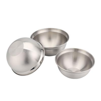 China Sustainable Stainless Steel Mixing Bowls 304 Stainless Steel Salad Bowl Nesting Bowls For Mixing And Serving for sale