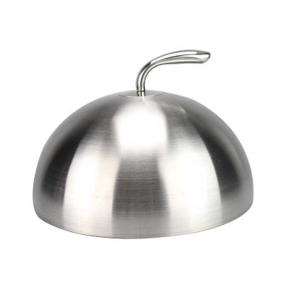 China Luxury Food Display Metal Stainless Steel Beef Steak Dome Dish Dish Food Supply Warmer Cover for sale