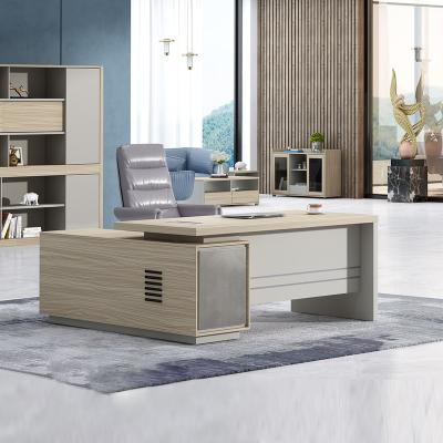 China Modern Extendable Table Business Manager Office Desk Boss Table For Home L Wooden Computer Desk Escritorio Ejecutivo Desks for sale