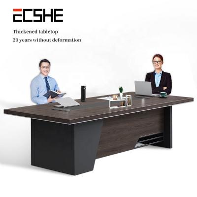 China Modern Luxury Expandable Extendable Office Meeting Board Room Meja Switch Socket Office 20 Person Long Wooden Conference Tables for sale