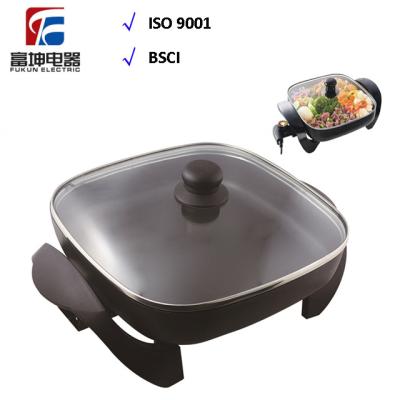 China Nonstick Coating Electric Cooker Large Square Pan Frying Pan Multi Purpose Cooking Pot for sale