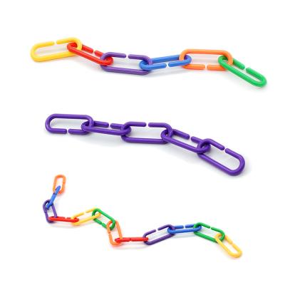 China Plastic C Count Chain Links Teaching Durable For Educational Toy 6colors Hang Chain Links Toys For Kid for sale