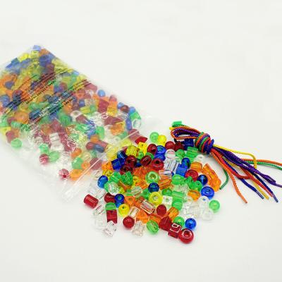 China Small Educational Transparent Beaded Blocks DIY Science Early Learning Hand-eye Coordination Toy Early Learning Toys for sale