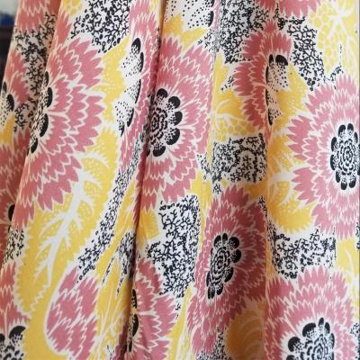 China 2021 Factory sale 100% pure hot viscous fabric digital printing viscose printing jacquard fabric for sale