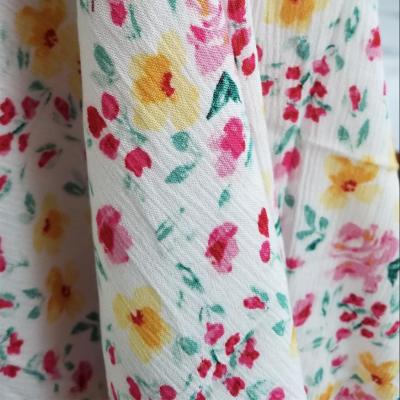 China Sheer New Design Crepe Fabric Viscous Woven Crepe Hejab Viscous Fabric for sale