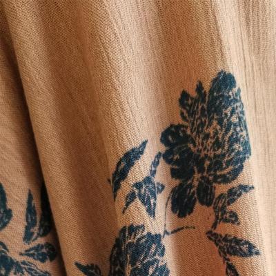 China Factory supply viscous crepe fabric sheer floral crepe chine viscous fabric for sale