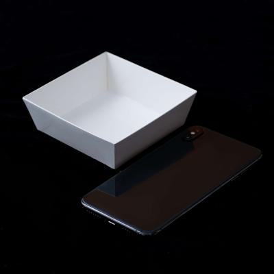 China Disposable Food Grade Kraft Paper Box Cake Sushi Bread Tray With Clear PET Lid for sale