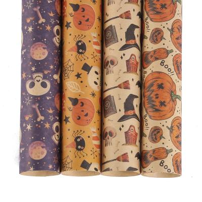 China Recycled Paper Pumpkin Ghost Halloween Gift Wrapping Materials Hot Selling Modern Recycled Paper In Gift Shop for sale