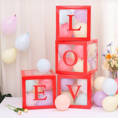 China Recycled materials special offer gift box proposal birthday wedding party decoration balloon transparent box for stage layout for sale