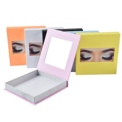 China Halloween 3D Eye Lash Boxes Magnetic Stereo Cardboard Wholesale Handmade Burning Empty Book Box With Mirror for sale