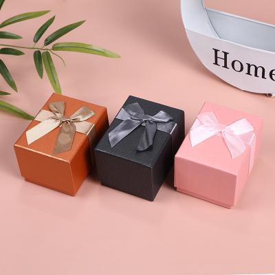 China Handmade simple luxury empty retail collection Brown jewelry box gift box birthday paper watch box pink long for gift for sale