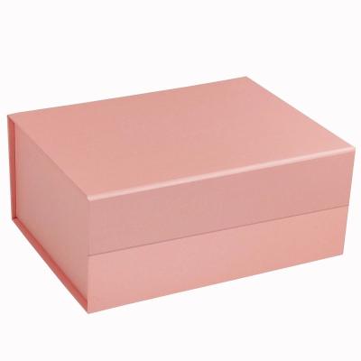 China Handmade Pink Square Rigid Bracelet Extension Magnetic Hair Closure Gift Box Packaging With Logo for sale