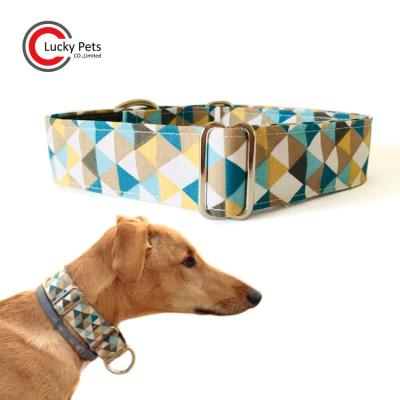 China Custom Adjustable Cloth Greyhound Dog Martingale Collar with Buckle for sale