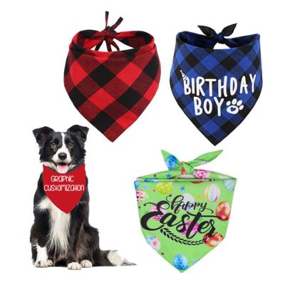 China Viable Custom Printed Pet Supplies Large Dog Bandana Scarf High Fashion Triangle Dog Graphic Personalization for sale