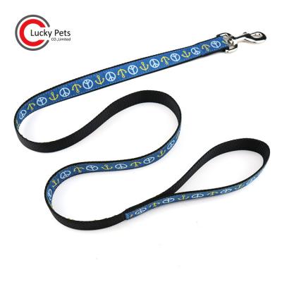 China Fashion Pattern Heavy Duty Custom Woven Custom Nylon Dog Leash Manufacturer for sale