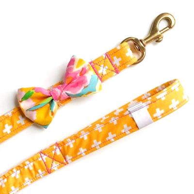 China Personalized Custom Hot Sale Dog Fashion Pet Collar Accessories Cloth Dog Leash And Bow Tie for sale