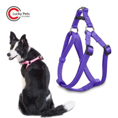 China Custom Wholesale Custom Adjustable Colored Nylon Body Puppy Cat Step In Harness Small Dogs for sale