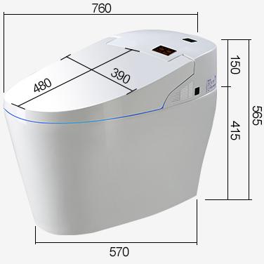 China Automatic Operation Women Sensor Pedestal Dry Flush Intelligent Toilet Bowl for sale