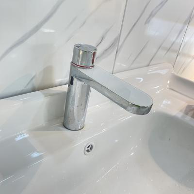 China Modern Mechanical Sense Faucets Basin Mixer Tap Directly In The Wall Basin Faucet For Bathroom With WIFI Function for sale