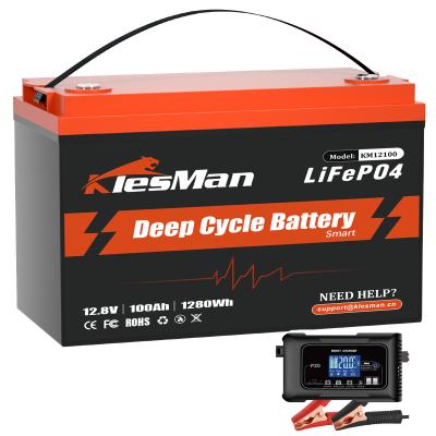 China Recargable 12V 100h Lifepo4 Batería de litio para RV 12Kg Oem en venta