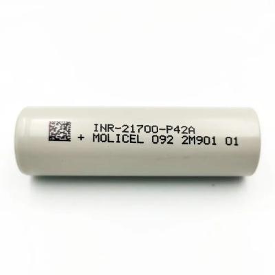 中国 Drone Battery Cells Molicel P42A INR21700 4200mAh 3.7V Drone Lithium Ion Rechargeable Battery Cell 販売のため