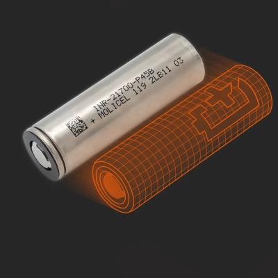 Cina Low Temperature 21700 battery MOLI INR21700-P45B 4500mAh P45B 3.7V Lithium ion rechargeable battery cell in vendita