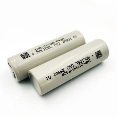 China Batería avanzada para drones INR 21700 P42A 3.6V 4200mAh 0-60.C Carga para vuelos largos en venta