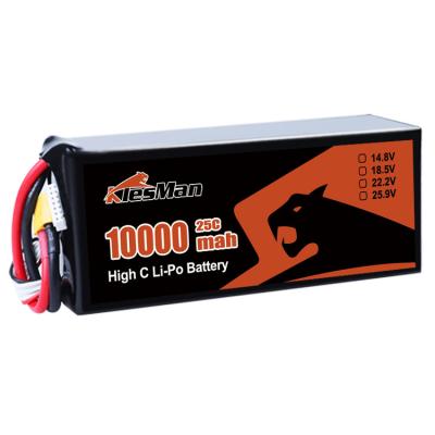 Cina Capacità FPV Drone batteria di litio polimero 10000 MAh 22.2V 50C Klesman in vendita