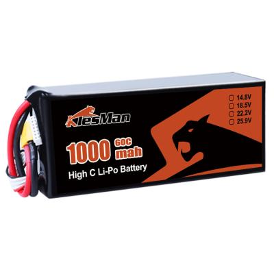 China Customized 6S Drone Battery 1000mah 22.2V Lipo Battery voor Duurzame RC FPV Drone Te koop