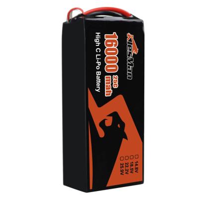 China KlesMan FPV Drone 16000mAh 6S 25C Drone Lipo Battery with 800 Times Cycle Life for sale