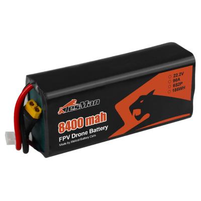 Cina 22.2V 6S2P P42A batteria per FPV 7inch Drone, Molicel 8400mAh batteria a bassa temperatura in vendita