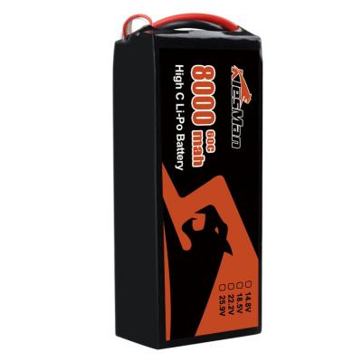 China 1120g 25C Entladekurrent 8S1P 30.4V 8000mAh Lipo-Batterie für 13-15 Zoll FPV Drohne zu verkaufen