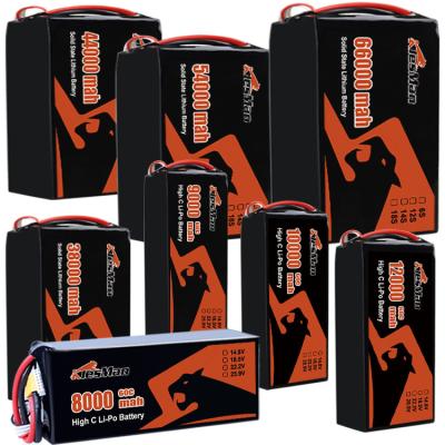 China Batería de polímero de litio de larga duración 6S 10000 MAh 23.4V para el dron FPV XT60 de 10 pulgadas en venta