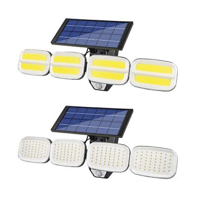 China Smart Light Outdoor Solar Power-saving Waterproof Remote Control Garden Lamp Step Flood Lights for sale