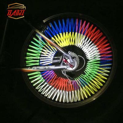 China 24PCS Bicycle Bike Wheel Spokes Sticks Safety Signs Safety Signs Reflective Tube Reflector Reflector Spoke Clip Wheel Safe Recycling for sale