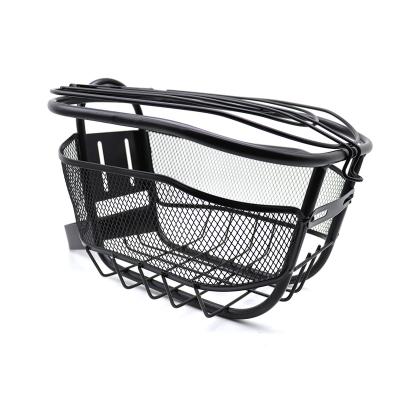 China Hanging Basket Durable Goods Folding Iron Bicycle Mount Front Handlebar Basket Recycling Basket for sale