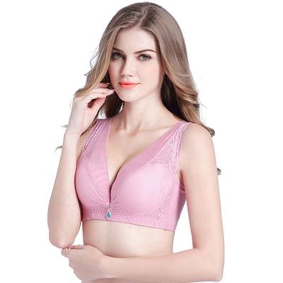 China Cheap Wholesale Antibacterial Wireless Lace Bra Women Lovely Plus Size Bras 46 Lingerie for sale