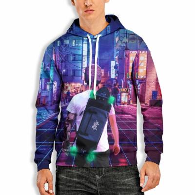 China Polyester factory sale 3d printing hoodies for men plus size 3xl unisex autumn winter long sleeve pullover hooded sweatshirt for sale