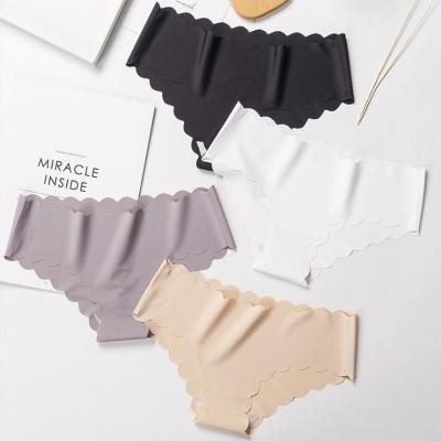 China Wholesale Custom Made Dropshipping Comfortable Spandex Seamless Panties Madame Underwear Seamless Silk Women's Breathable Underwear for sale