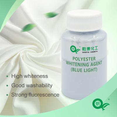 China Polyester met blauw licht bleekmiddel, witte kleurstof voor het bleken van polyesterstoffen, natuurlijke witte stof bleekmiddel voor polyester textiel Te koop