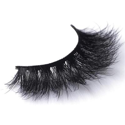 China Long Real Mink Eyelash Cotton Band Full Natural 25Mm 3D Strip Lashes Fluffy Wholesale Seller for sale