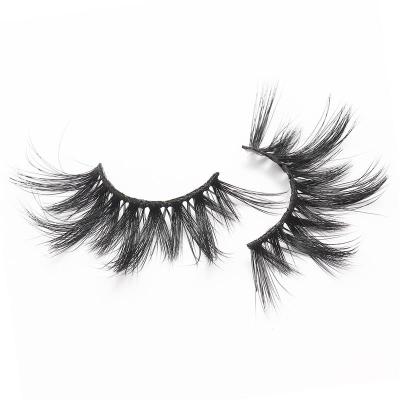 China Wholesale Seller Natural Bulk Long Strip Lashes3D 5D Dramatic Fluffy Eyelashes Full 25Mm Mink Eyelash for sale