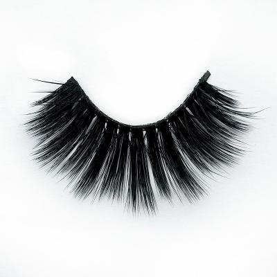 China Private Label 20 Millimeter 3D Long Faux Natural Curly Soft Natural Mink Eyelashes Vegan Silk Eyelash for sale